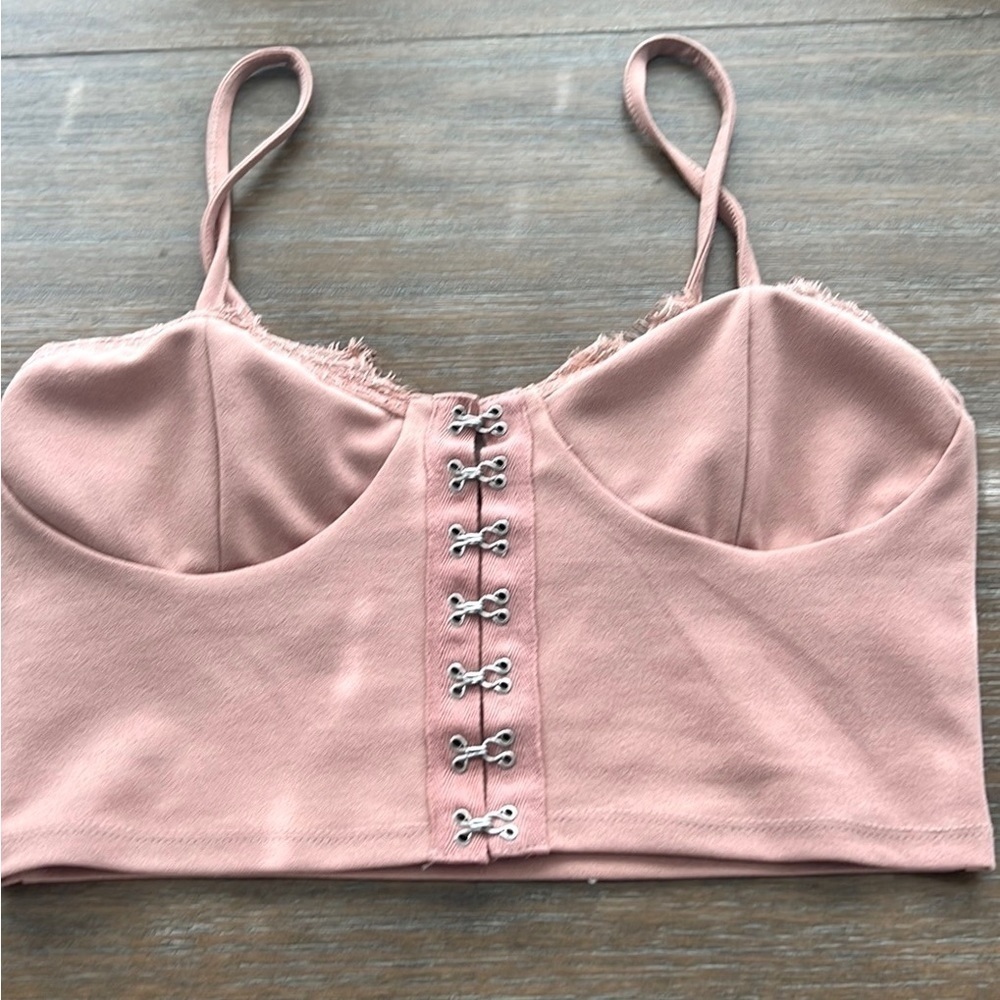 ⭐️Hesperus,Cami-Bralette,Hook & Eye Embellished,Pull-On,Soft Mauve, Size S